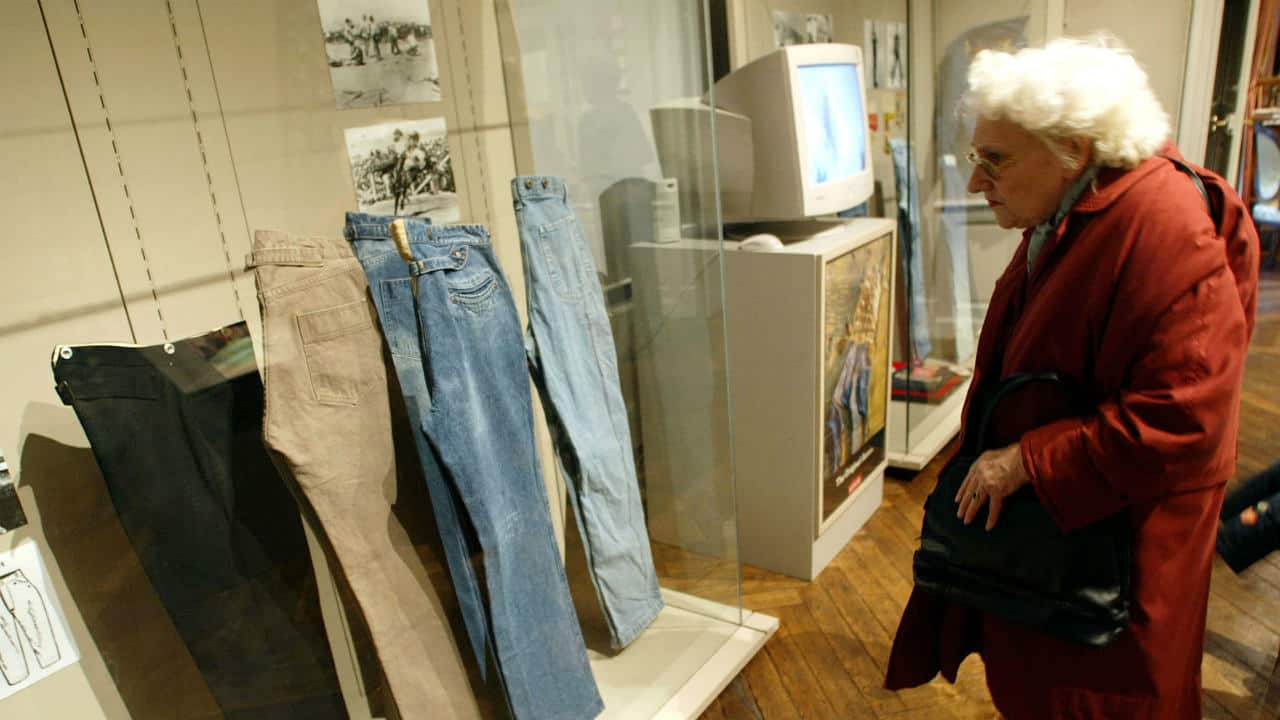 Answer: Levi Strauss. Levi Strauss and Jacob Davis, a Nevada tailor, received a patent on Davis' design of copper riveted denim jeans with stress relief at the picket corners and base of the button fly. Davis didn't have the money to apply for the patent, so Levi Strauss paid for the paperwork. In 1998, Levis used enough miles of denim to circle the globe 52 times. (Image: Reuters)