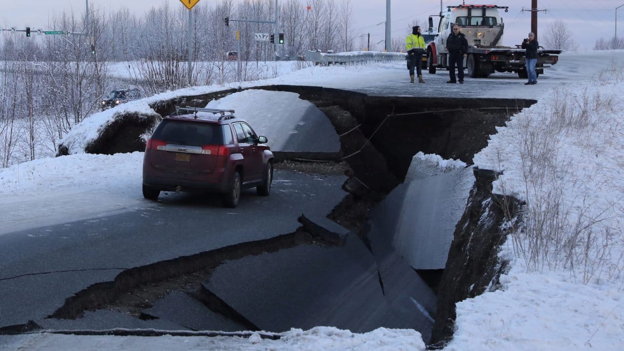 In Pics | Powerful quake rattles Alaska, roads and bridges hit hard