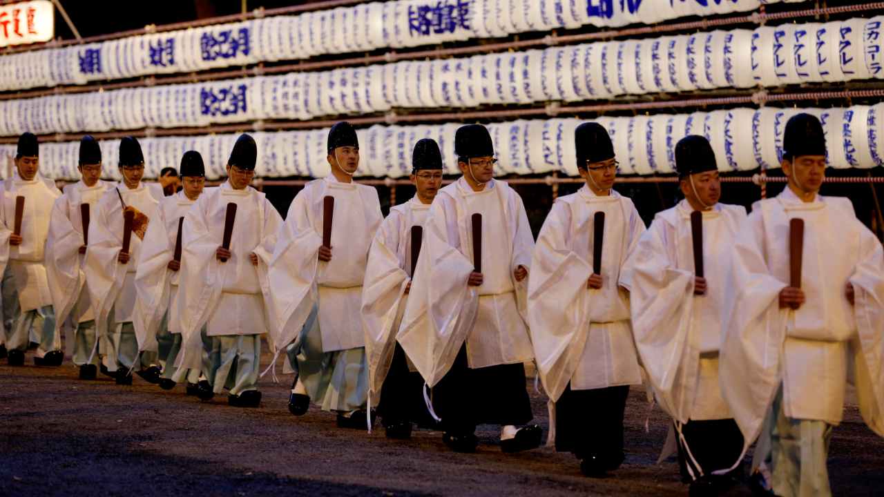 Japan | Ringing temple bell | The Buddhist temples in Japan bring in the New Year by ringing the temple bell 108 times on New Year’s. Each ringing of the bell signifies worldly desires and anxieties. The Japanese believe that this purifies the person and helps face the coming year with a clean slate. (Image: Reuters)