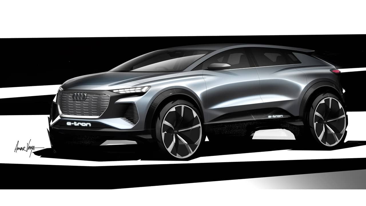Audi Q4 etron concept teased ahead of Geneva Motor Show debut