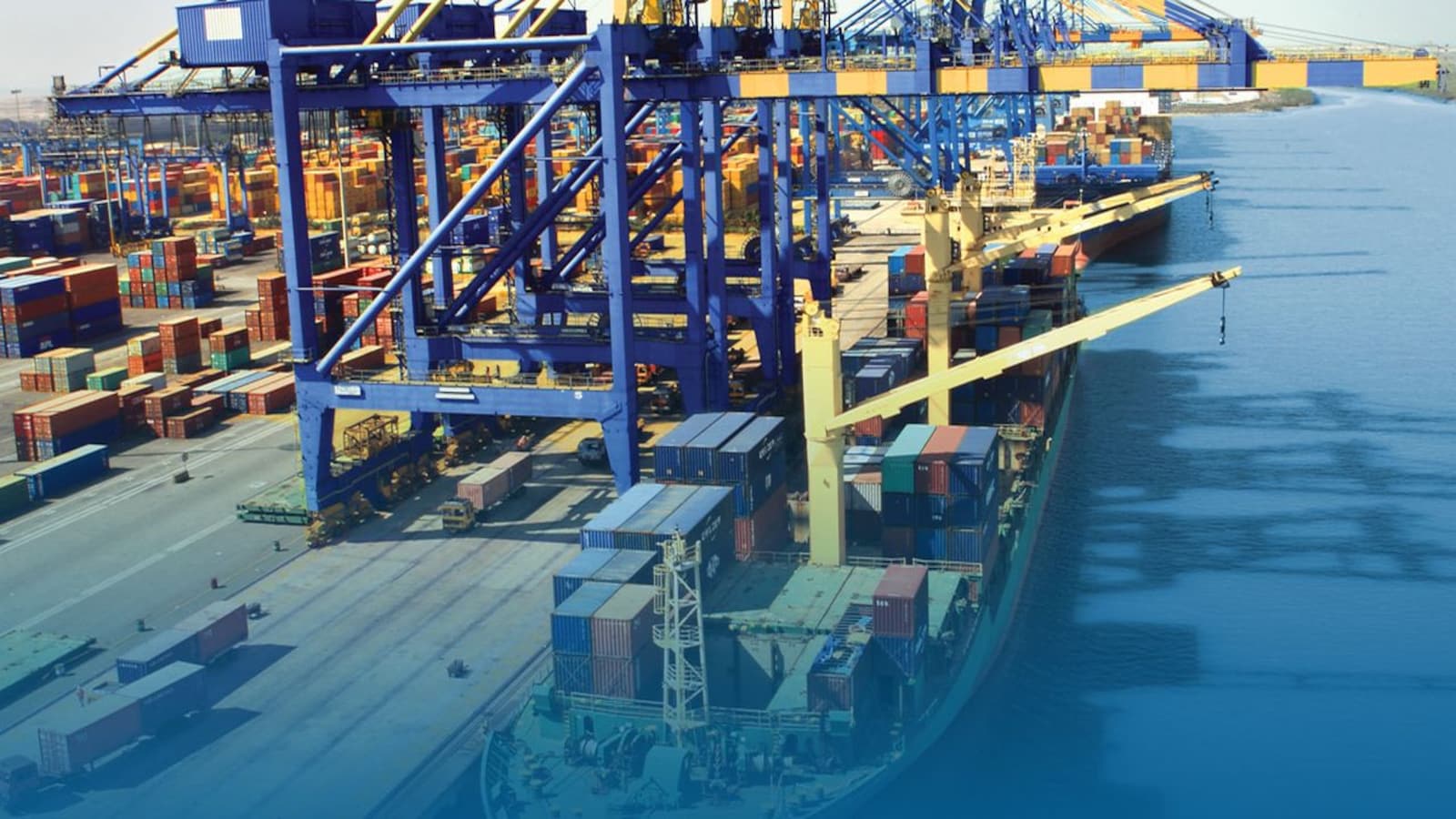 End port. Стивидорные работы в порту. Containerized Bulk handling. Global Ports.