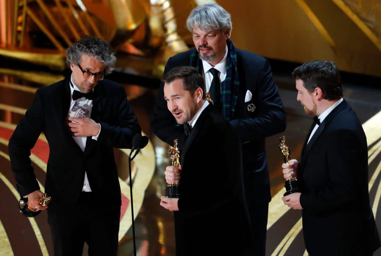 Best Visual Effects: Paul Lambert, Ian Hunter, Tristan Myles and J D Schwalm, “First Man” (Image: Reuters)
