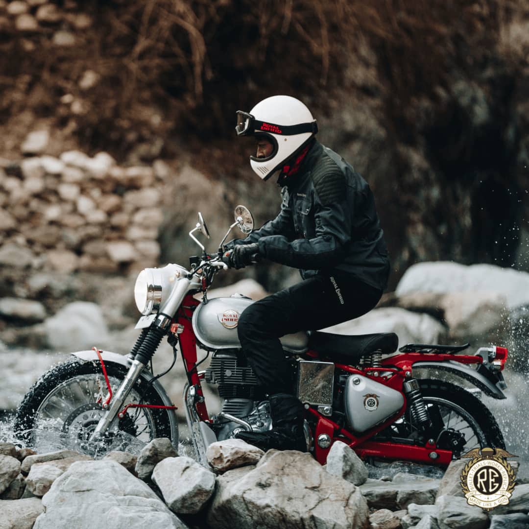 The bike will have trimmed mudguards, a single seat, and luggage carrier to retain the authentic look of the first generation Trials that was launched 70 years ago (Image: Royal Enfield)