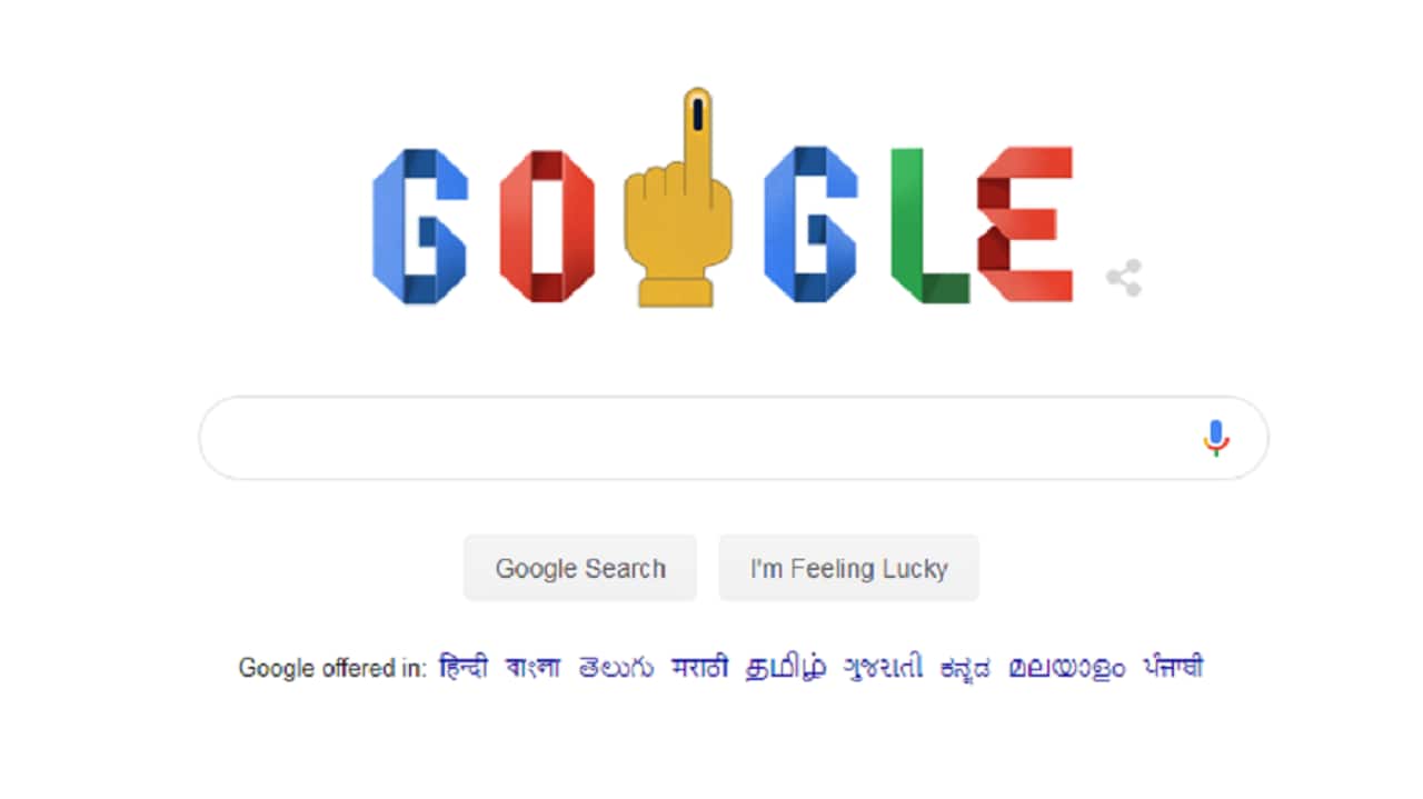 Lok Sabha Election 2019: Google Doodle marks the beginning of India’s biggest battle for ballots Lok Sabha Election 2019: Google Doodle marks the beginning of India’s biggest battle for ballots