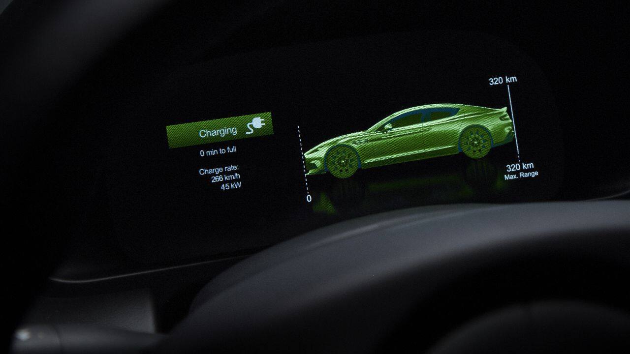 Of course, it has to have technology, since it is the futuristic electric type. You get a dedicated app to remotely monitor your car, something that displays various information like range, battery status, time to charge as well as the parking spot with walking directions. (Image source: Aston Martin)