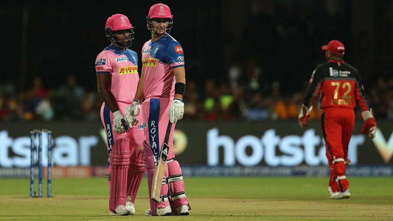 RR batsmen Sanju Samson and Liam Livingstone were steady in the chase as the two hammered 40 runs in first 3 overs. 