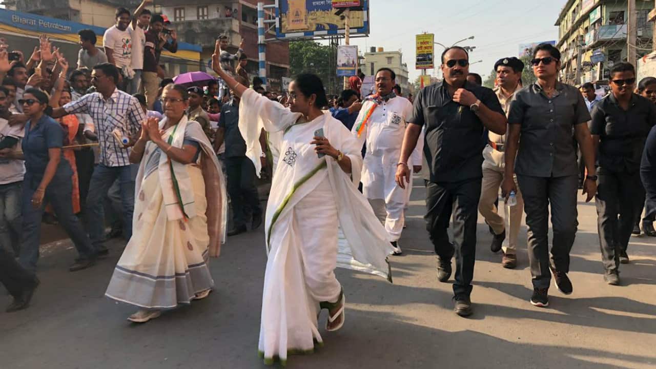 File image: Banerjee during a roadshow in Bardhaman in 2019. (Image: Twitter/AITCofficial)