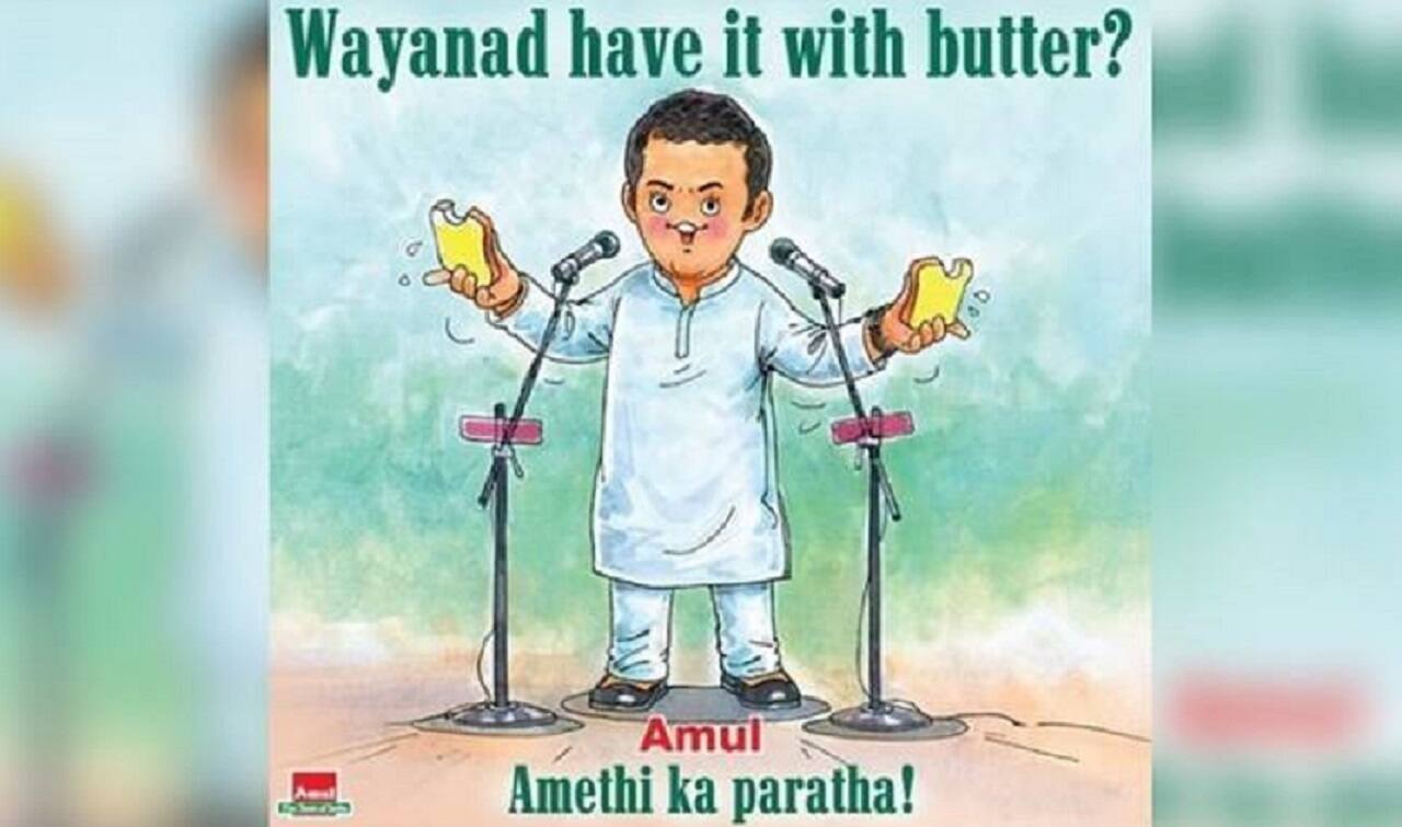 'Wayanad have it with butter': Amul's 'utterly delicious' ad on Rahul Gandhi gets full marks on Twitter 'Wayanad have it with butter': Amul's 'utterly delicious' ad on Rahul Gandhi gets full marks on Twitter