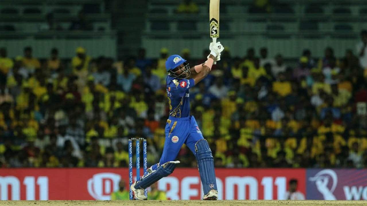 ipl 2019, csk vs mi, hardik pandya batting