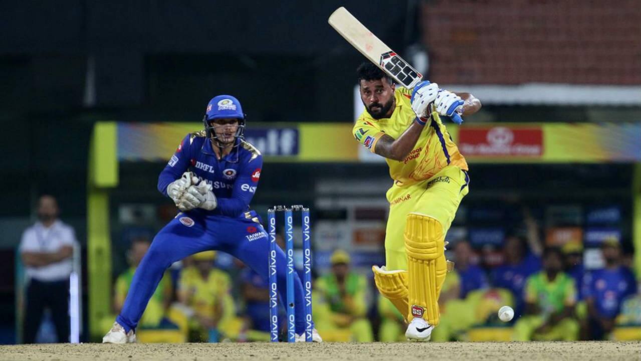 Murali Vijay was the only batsman who provided some resistance but he was finally sent back by Jasprit Bumrah in the 12th over. Vijay cut the ball straight towards Suryakumar Yadav who took a brilliant diving catch at backward point. The opener returned with 38 off 35 balls as CSK were left struggling at 66/6. (Image: BCCI, iplt20.com) Murali Vijay was the only batsman who provided some resistance but he was finally sent back by Jasprit Bumrah in the 12th over. Vijay cut the ball straight towards Suryakumar Yadav who took a brilliant diving catch at backward point. The opener returned with 38 off 35 balls as CSK were left struggling at 66/6. (Image: BCCI, iplt20.com)