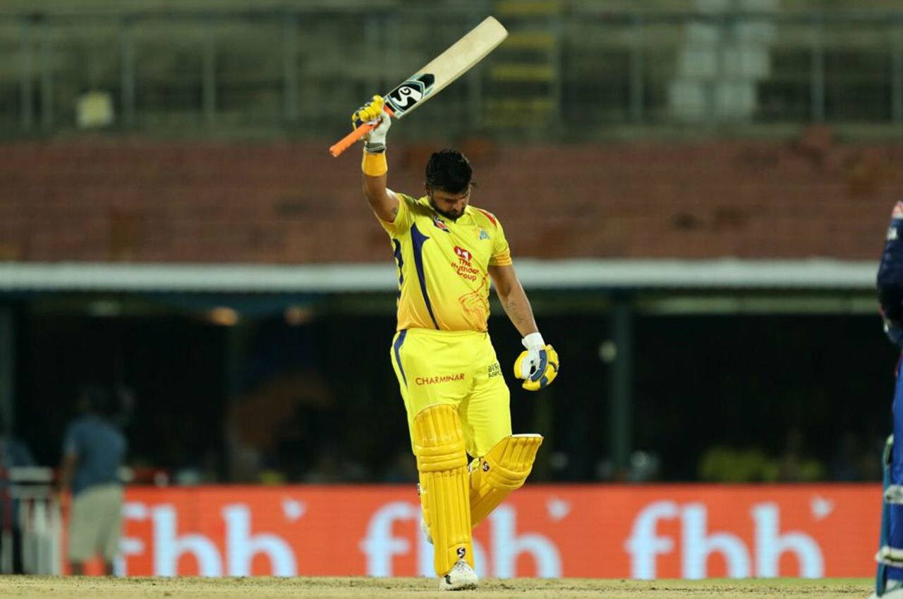 Raina completed his fifty in the 15th over. The southpaw made 59 off 37 balls before he was dismissed by Suchith in the 15th over. 