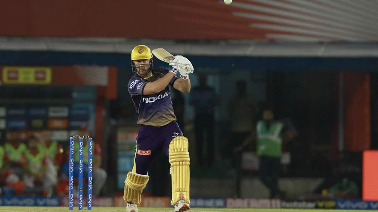 KKR got off to a great start with Chris Lynn and Shubman Gill sharing a 62-run partnership off just 36 balls. Lynn was the first to depart as Andrew Tye sent him back with 46 off just 22 balls off the last ball in the 6th over. (Image: BCCI, iplt20.com)