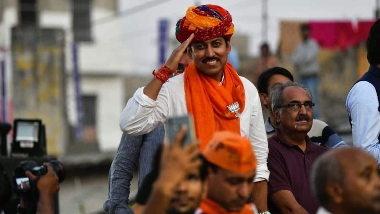 Lok Sabha Polls 2019 | Rajyavardhan Rathore upbeat in battle of Olympians as he takes on Krishna Poonia Lok Sabha Polls 2019 | Rajyavardhan Rathore upbeat in battle of Olympians as he takes on Krishna Poonia