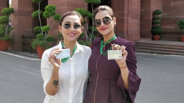 Tmc Mps Nusrat Jahan Mimi Chakraborty Take Oath As Lok Sabha Members