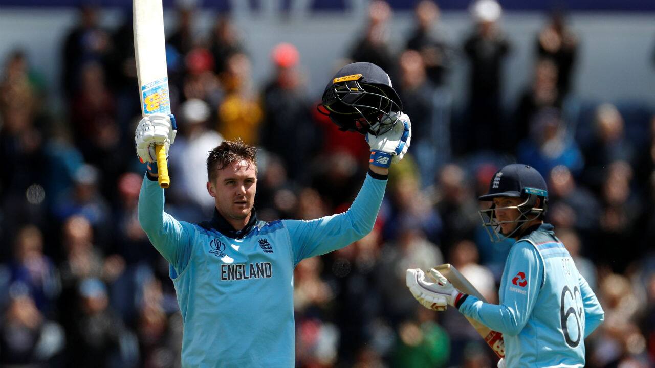 England 386-6 beat Bangladesh 280-all out by 106 runs | Jason Roy’s blistering 153 off just 121 balls and fifties from Bairstow and Jos Buttler propelled England to their highest-ever World Cup total. In reply, Shakib Al Hasan scored a fighting 121 but Archer (3/29) and Stokes (3/23) there were no hiccups as England sealed a dominant victory. (Image: Reuters)