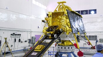 Pragyan rover mounted on the ramp projecting from out of the sides of Vikram lander (Image: ISRO)