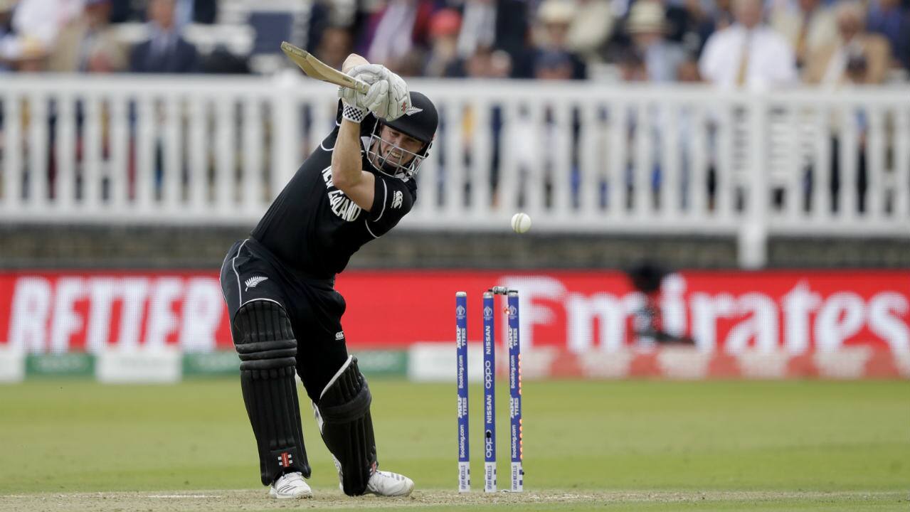 Henry Nicholls brought up his fifty off 71 balls in the 26th over. He was looking in good nick but Plunkett struck again in the 27th over as Nicholls got a thick inside edge back onto the stumps. Nicholls returned with 55 off 77 balls with New Zealand precariously placed at 118/3. (Image: AP) Henry Nicholls brought up his fifty off 71 balls in the 26th over. He was looking in good nick but Plunkett struck again in the 27th over as Nicholls got a thick inside edge back onto the stumps. Nicholls returned with 55 off 77 balls with New Zealand precariously placed at 118/3. (Image: AP)