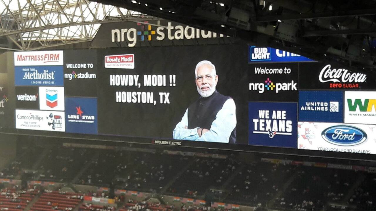 In what is being called a historic event, Prime Minister Narendra Modi and US President Donald Trump addressed a 50,000-strong gathering of Indian-Americans at the 'Howdy, Modi' event in Houston, Texas, US.