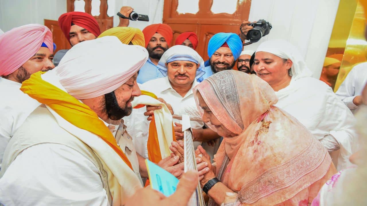 Punjab Chief Minister Amarinder Singh wished all the mothers on the day. “This Mother’s Day, let us acknowledge the love and care of all our mothers. In the midst of COVID-19, we must especially celebrate the untiring efforts of all those brave mothers who are managing family obligations as well as spending long hours in hospitals saving precious lives,” said Singh. (In this file image, Singh being presented with a sword by former SAD ministers Upinderjit Kaur at Gurdwara Shri Ber Sahib, in Kapurthala) (Image: PTI)