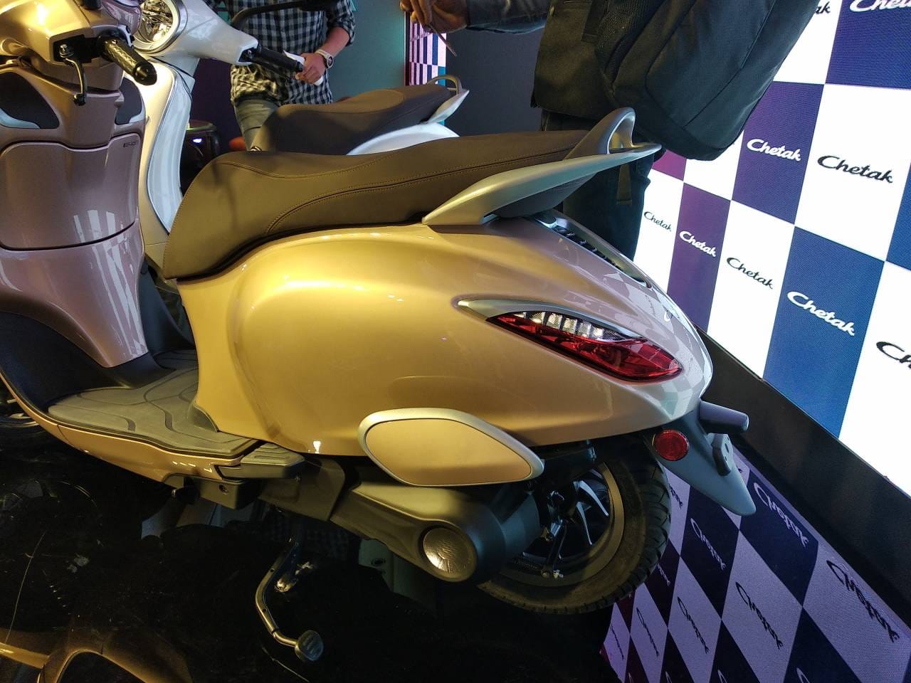 As per in-house, real world testing done by Bajaj Auto the Chetak can run for 95 kms on the Eco mode and 85 kms in the Sports mode. ARAI test mileage is expected to be higher and closer to 150kms (Image: Moneycontrol)