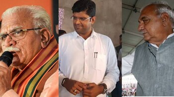 ML Khattar (BJP), Dushyant Chautala (JJP), Bhupinder Singh Hooda (Congress)