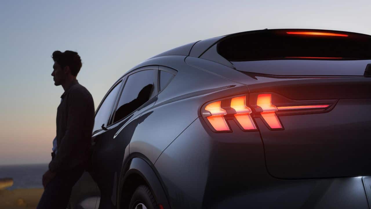 The Ford Mustang Mach E will be the first car to truly challenge Tesla's upcoming Model Y SUV. In terms of pricing, expect a start of $41,835 for the base variant and going up to $60,000 for the top-spec GT variants. (Image source: Ford)