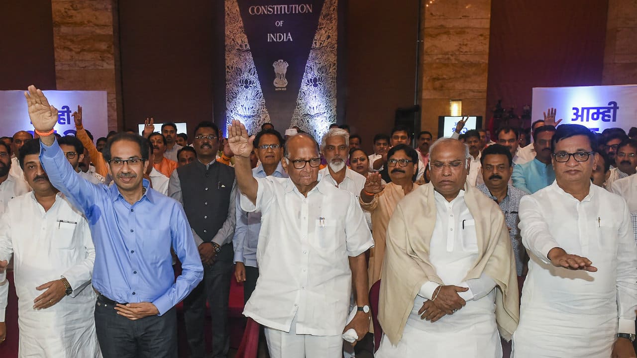 The Maharashtra Assembly elections did not really conclude on the slated date of October 24. The process of government formation, instead to turns after dramatic turns, until it became difficult to keep pace. The highlight was Shiv Sena tearing away from the BJP; Ajit Pawar taking a U-turn and joining hands with the BJP to be sworn in as Devendra Fadnavis' deputy; only to go back to his uncle Sharad Pawar's party. In the end, Congress-NCP-Shiv Sena joined hands to form a coalition government with Uddhav Thackeray as the chief minister. (Image: Twitter) 