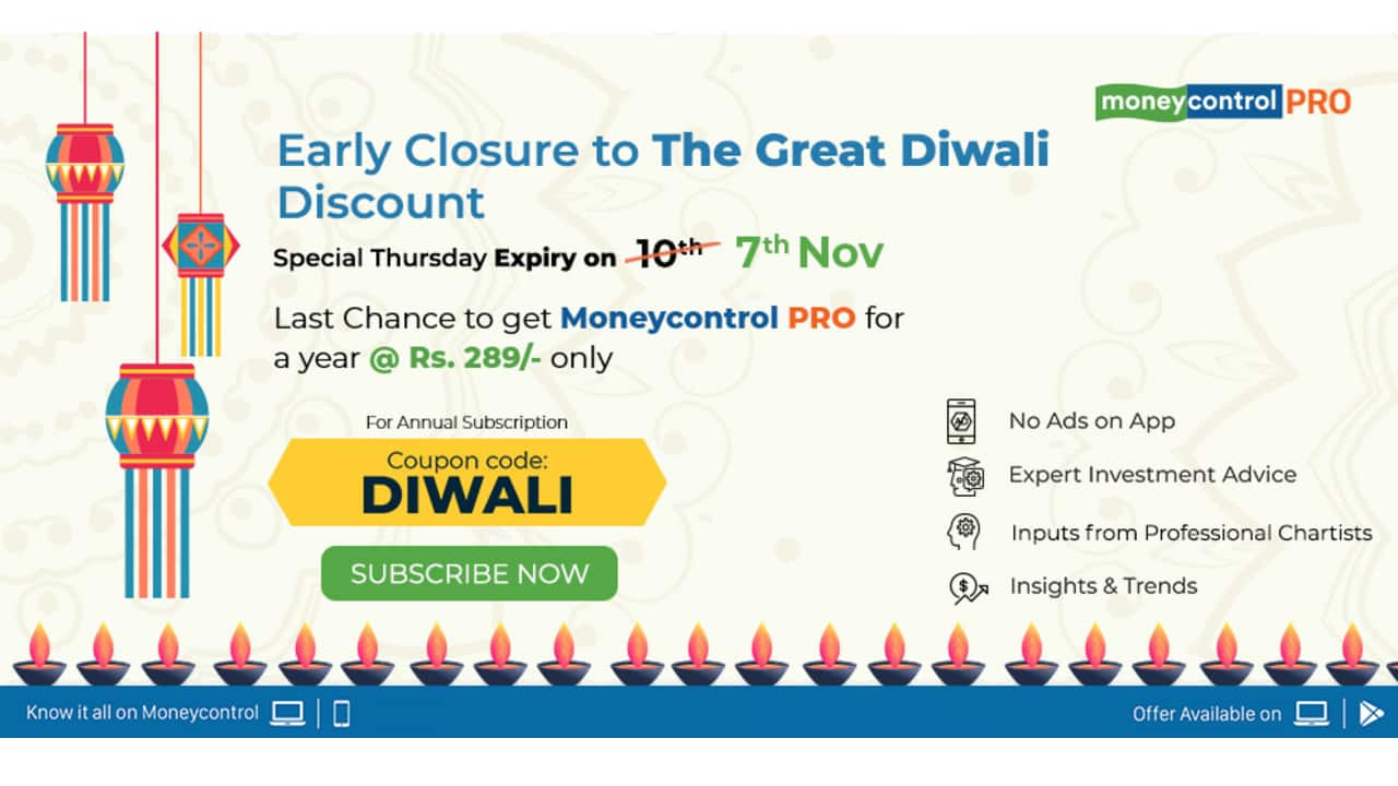 The Moneycontrol Pro great Diwali discount is closing ahead of