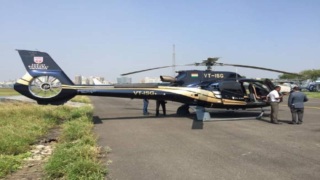 In pics Helicopter service between PuneMumbaiShirdi takes off