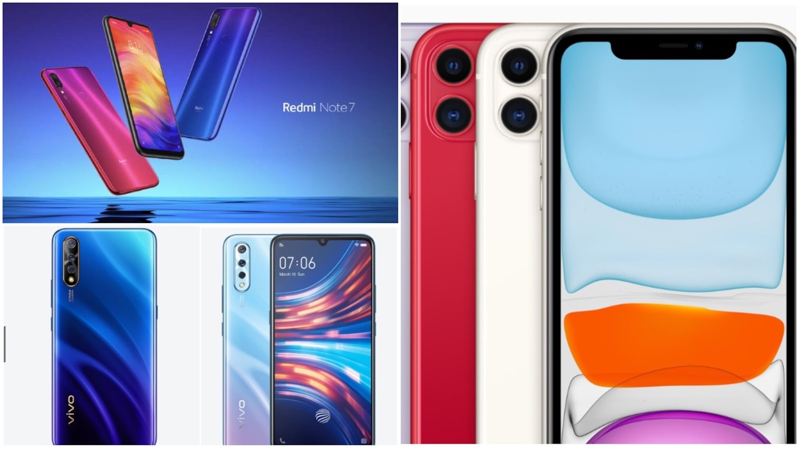 Redmi Note 7 Pro, Vivo S1, Apple iPhone 11 were the most searched smartphones in India during 2019 Redmi Note 7 Pro, Vivo S1, Apple iPhone 11 were the most searched smartphones in India during 2019