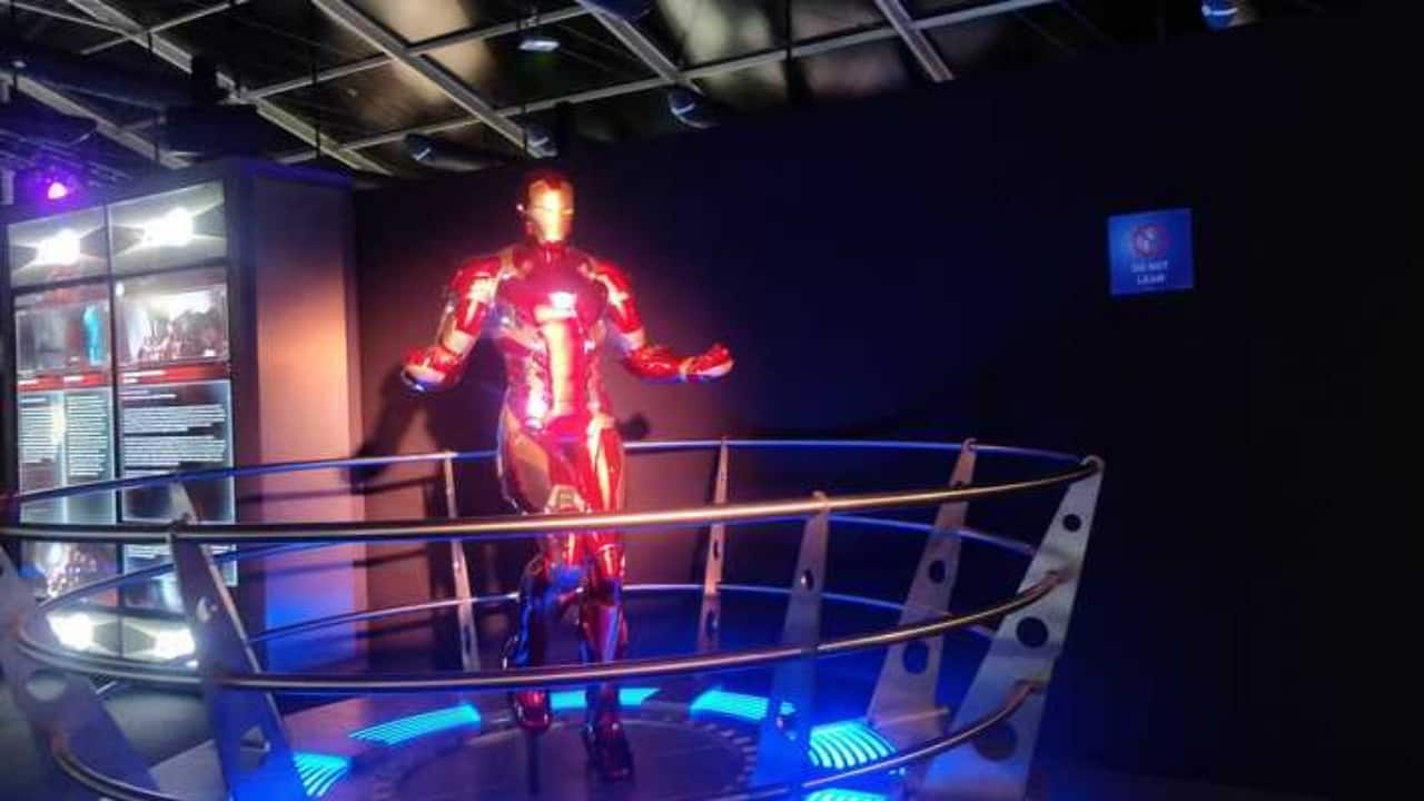 The IRON MAN suit is displayed at the exhibition. After receiving a strong response in Mumbai, Avengers STATION came to Bengaluru on December 17. Tens of thousands of fans across age groups had visited the exhibition in Mumbai. Image: Moneycontrol
