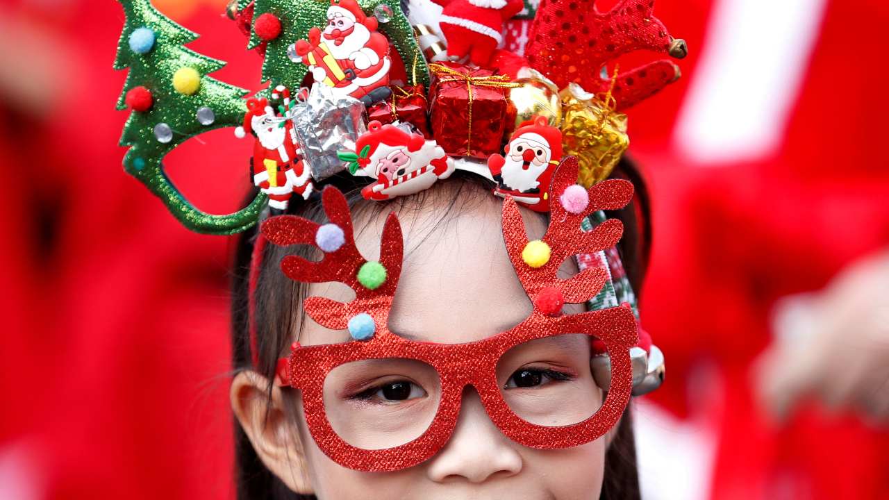 A student participating in a function in a school in the historical city of Ayutthaya, Thailand (Image: Reuters)