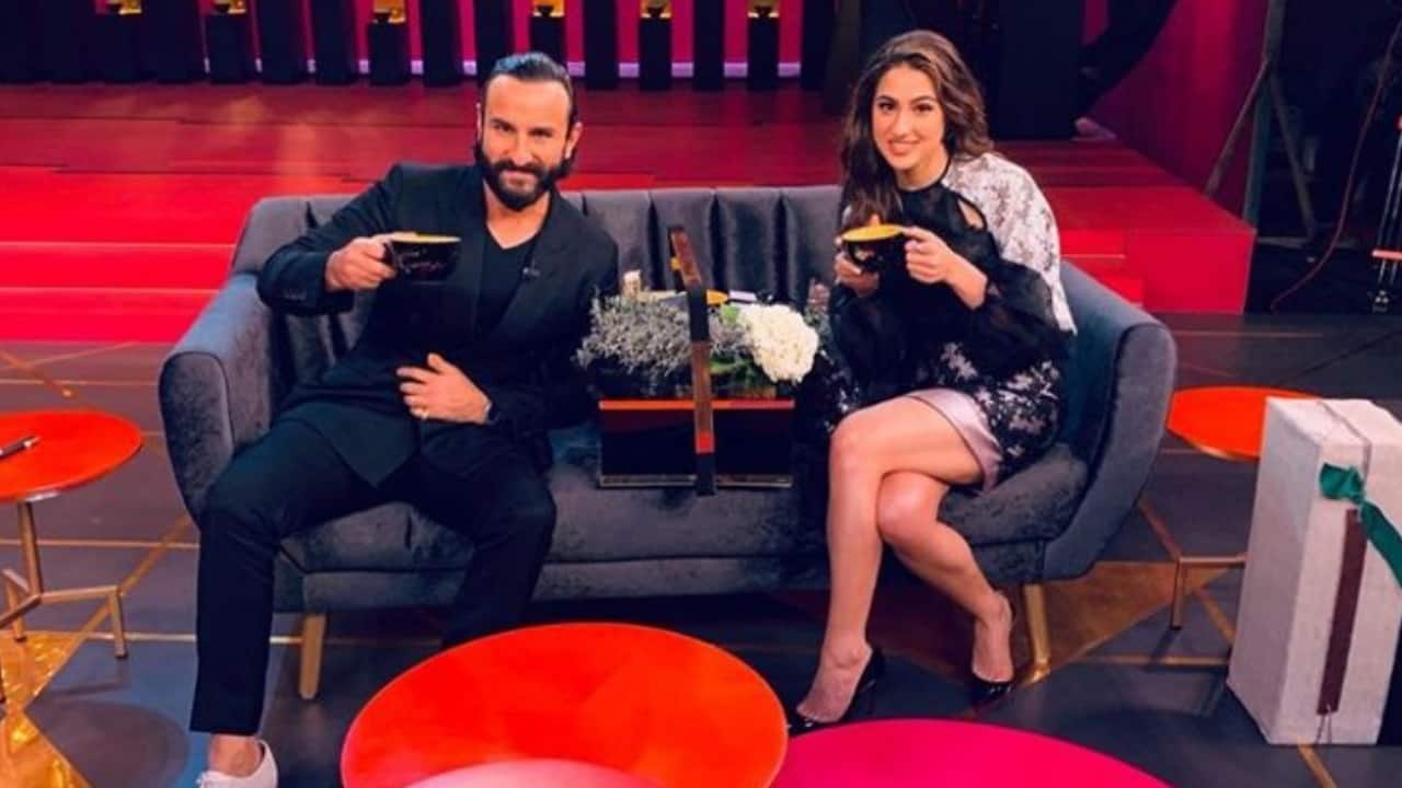 Sarah Ali Khan and Saif Ali Khan was the most watched Koffee with Karan episode which saw 1.4X the average viewers per episode. Image: @KaranJoharTeam