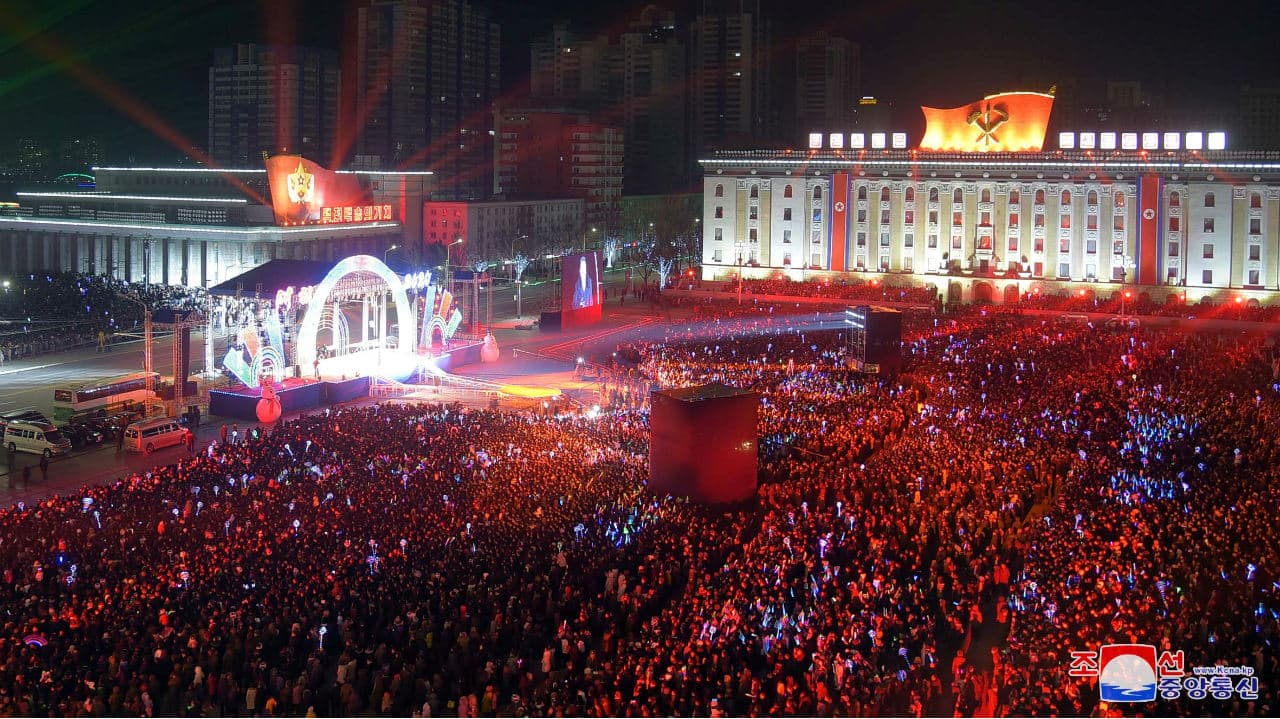People attend New Year celebrations in Pyongyang, North Korea. (Image: KCNA via Reuters) People attend New Year celebrations in Pyongyang, North Korea. (Image: KCNA via Reuters)
