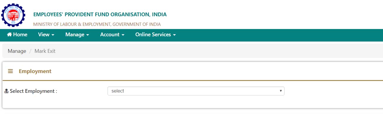 EPFO Mark exit 2