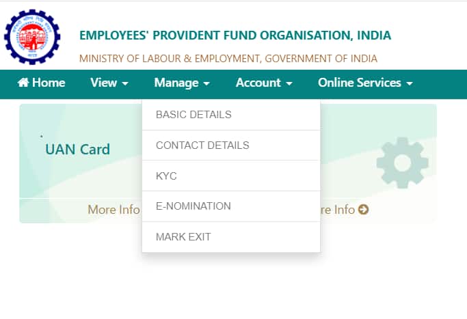 EPFO Mark exit