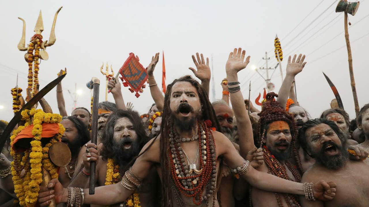 No. 2 | Kumbh Mela | No. of people travelling: 150 million | The Kumbh Mela is a Hindu religious festival which is celebrated four times over the course of 12 years. The site of observance rotates between four pilgrimage places on four sacred rivers, at Haridwar, Ujjain, Nashik and Prayagraj. Depending on what position the Sun, Moon, and Jupiter hold in that period in different zodiac signs, the venue for Kumbh Mela is decided. (Image: Reuters) No. 2 | Kumbh Mela | No. of people travelling: 150 million | The Kumbh Mela is a Hindu religious festival which is celebrated four times over the course of 12 years. The site of observance rotates between four pilgrimage places on four sacred rivers, at Haridwar, Ujjain, Nashik and Prayagraj. Depending on what position the Sun, Moon, and Jupiter hold in that period in different zodiac signs, the venue for Kumbh Mela is decided. (Image: Reuters)