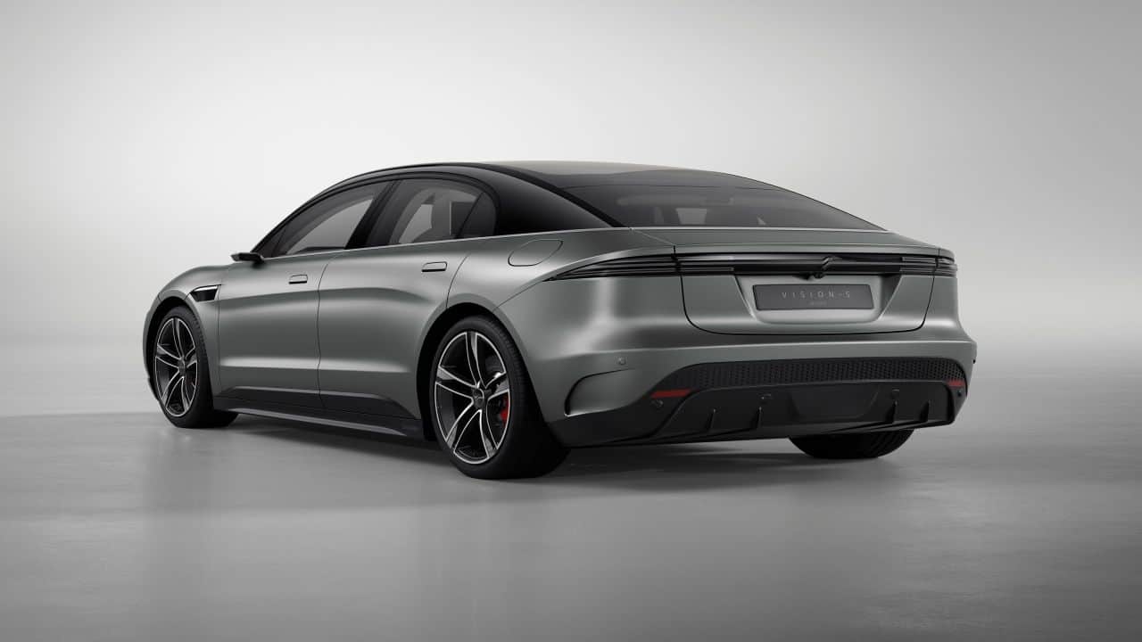 The car gets one motor on each axle making a combined maximum power output of 540 PS. This gives the car a 0-100 km/h time of 4.8 seconds, with a top speed of 240 km/h. It has a kerb weight of 2,350 kg giving it a pretty decent power-to-weight ratio, too. (Image source: Sony)