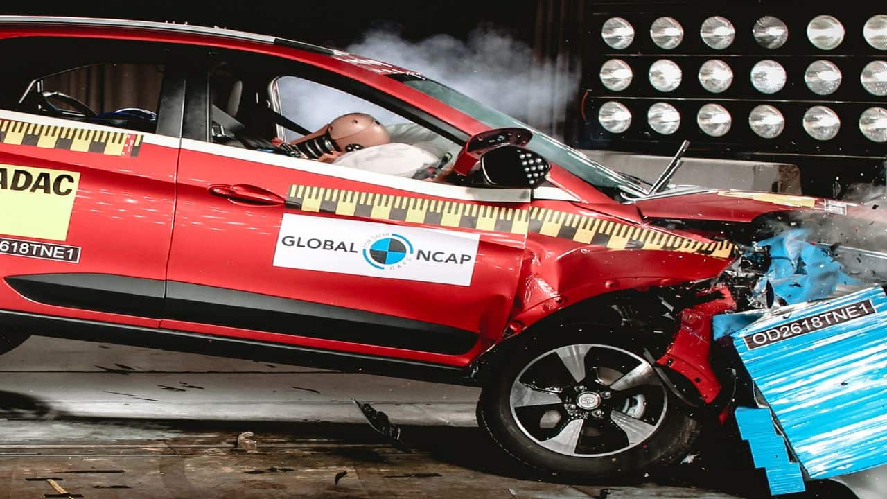 Another of Tata’s cars to score well was the Nexon, which got five stars and a score of 16.06 for the adults and three stars and a score of 25 for the child category. (Image: Global NCAP)