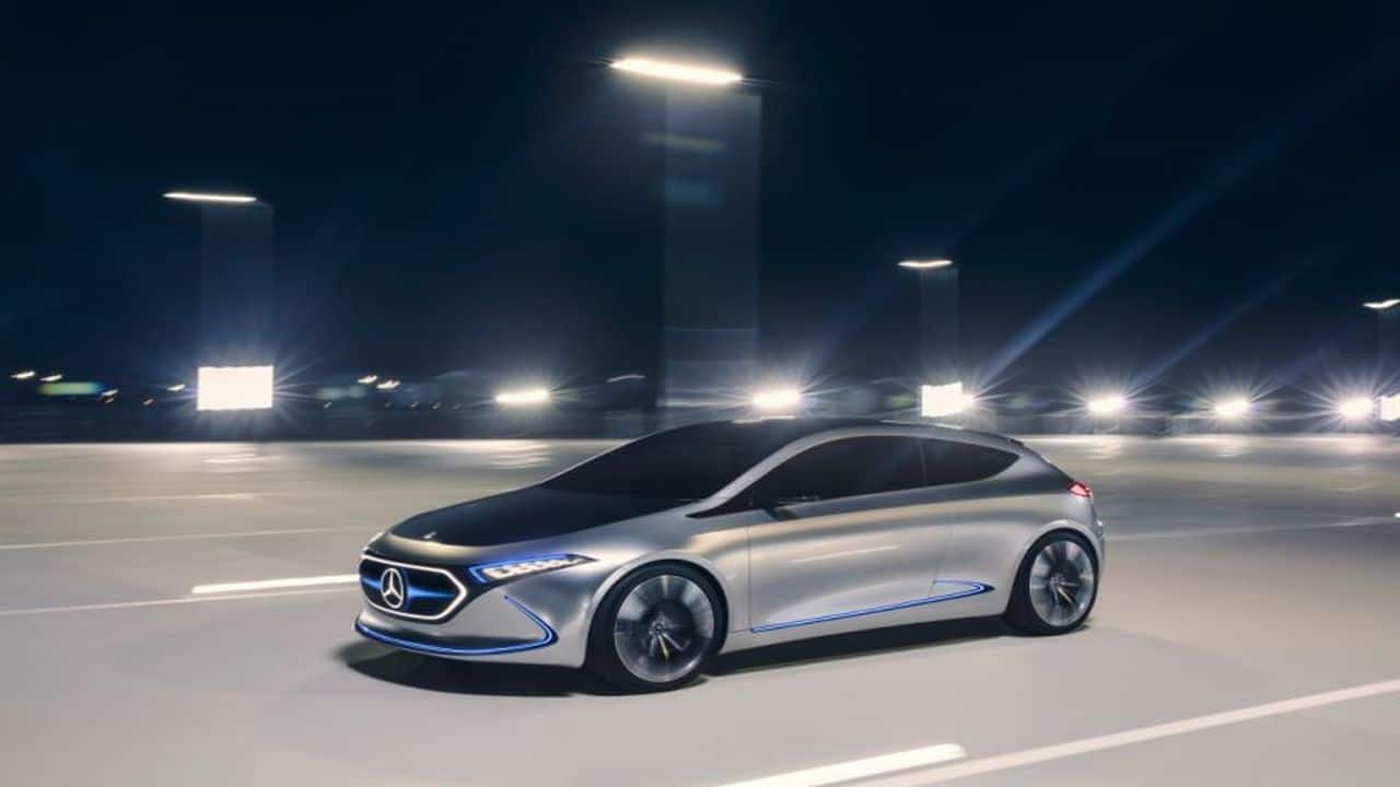 Luxury carmaker Mercedes-Benz will also introduce the Concept EQA, which debuted at the 2017 Frankfurt Motor Show. It gets a 271PS/499Nm electric motor, which propels the car from 0-100 kmph in five seconds and sends power to all the four wheels. It also has a range of over 400 km, with fast-charging support that can give propel the car to 100 km in 10 minutes. (Image: Mercedes Benz) Luxury carmaker Mercedes-Benz will also introduce the Concept EQA, which debuted at the 2017 Frankfurt Motor Show. It gets a 271PS/499Nm electric motor, which propels the car from 0-100 kmph in five seconds and sends power to all the four wheels. It also has a range of over 400 km, with fast-charging support that can give propel the car to 100 km in 10 minutes. (Image: Mercedes Benz)