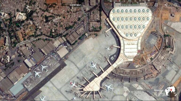 chhatrapati shivaji international airport aerial view