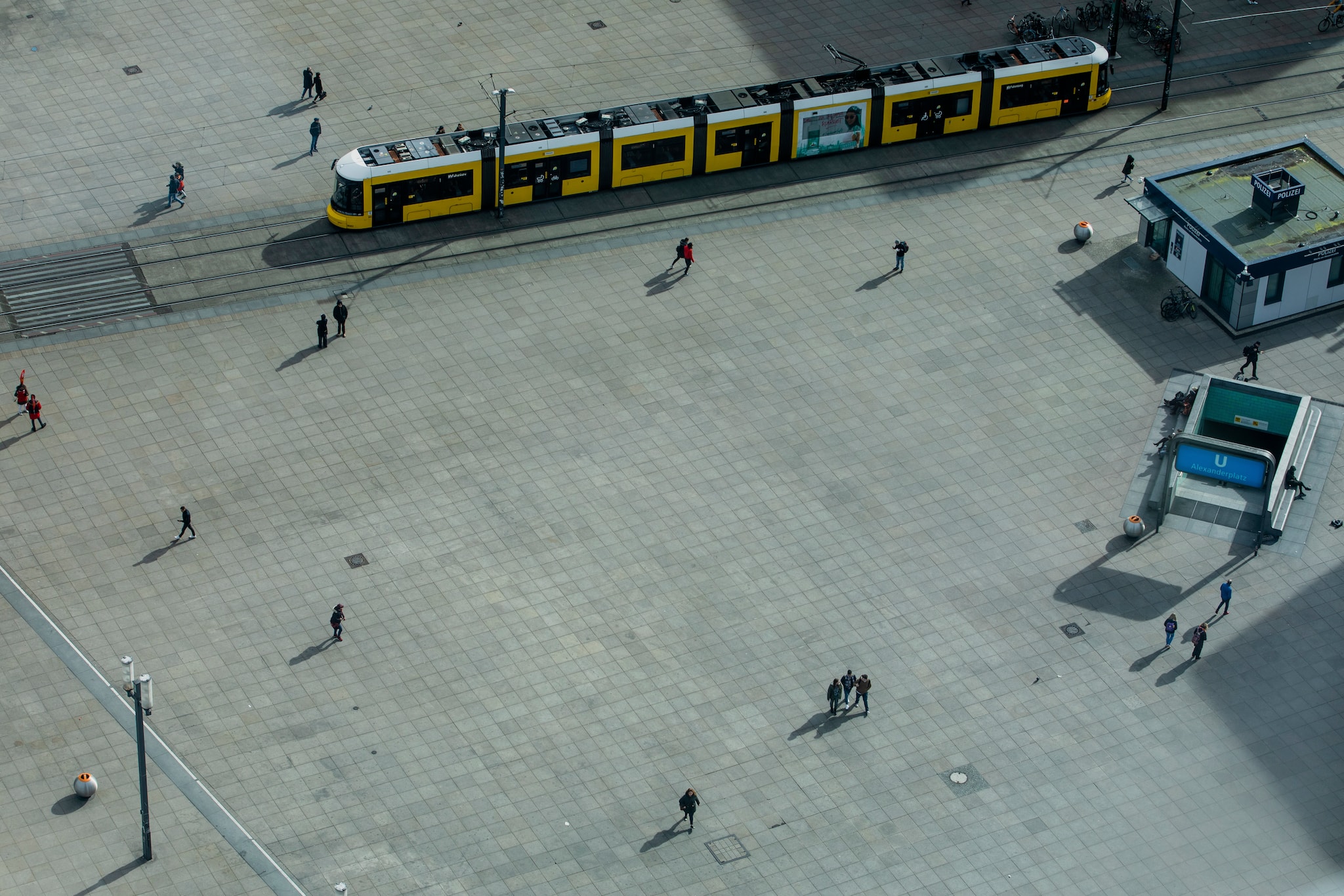 Alexanderplatz, a large public square in the center of Berlin, March 15, 2020. (Emile Ducke/The New York Times)
