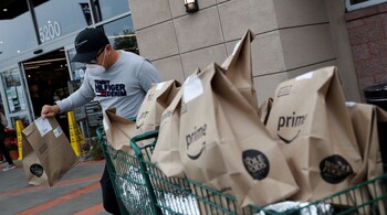 Manish Tiwary, vice-president, Amazon India told the paper that grocery category grew “more than 2X” and served as a “gateway” for customers to Amazon.in. (File Image: Reuters)