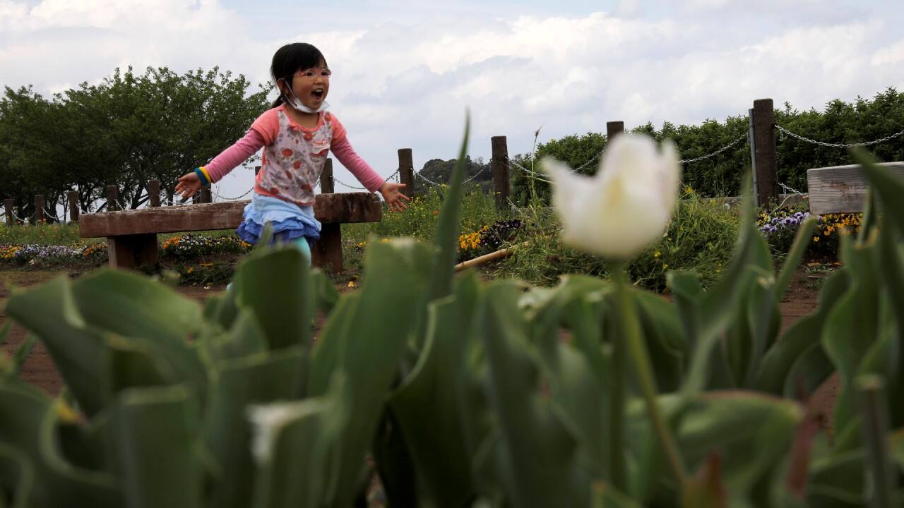 Despite the absence of tulip gardens at this time of year, the park is drawing a smattering of visitors. (Image: Reuters)