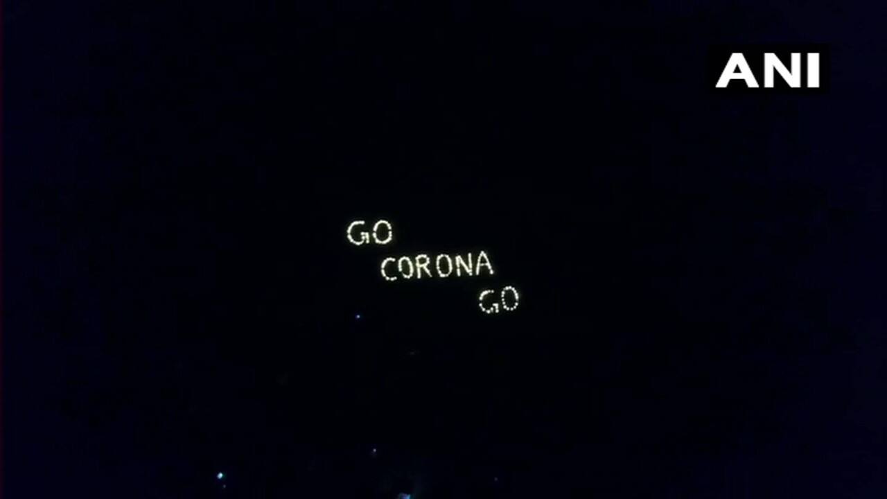 People turned off the lights of their houses and lit earthen lamps in Ahmedabad. (Image: ANI)