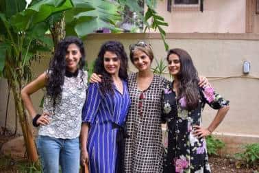 Mala with her 3 daughters.