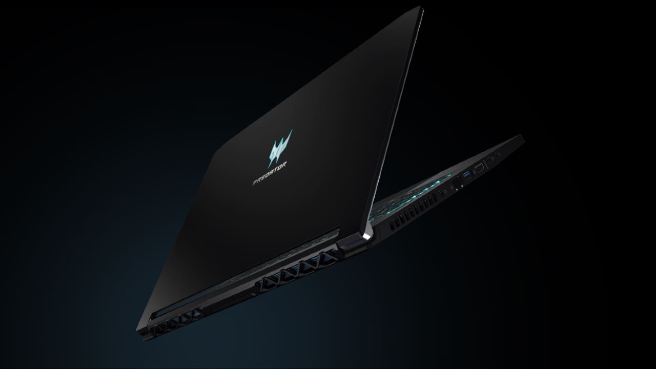 Acer Predator Triton 500 | Acer updated the Predator Triton 500 with the latest and greatest hardware from Intel and Nvidia. The Predator Triton 500 is configured with an Intel 10th Gen H series mobile processors and up to an Nvidia GeForce RTX 2080 Super Max-Q GPU. The new Triton 500 sports a 300Hz IPS LCD panel and Wi-Fi 6 thanks to the Killer AX1650i. Acer has also updated the cooling system on the new Predator Triton 500, claiming a 33-percent improvement in thermal performance from 2019 models. The Acer Predator Triton 500 will be available in May starting at USD 2199.99 (Approx. Rs 1,68,000). Acer Predator Triton 500 | Acer updated the Predator Triton 500 with the latest and greatest hardware from Intel and Nvidia. The Predator Triton 500 is configured with an Intel 10th Gen H series mobile processors and up to an Nvidia GeForce RTX 2080 Super Max-Q GPU. The new Triton 500 sports a 300Hz IPS LCD panel and Wi-Fi 6 thanks to the Killer AX1650i. Acer has also updated the cooling system on the new Predator Triton 500, claiming a 33-percent improvement in thermal performance from 2019 models. The Acer Predator Triton 500 will be available in May starting at USD 2199.99 (Approx. Rs 1,68,000).
