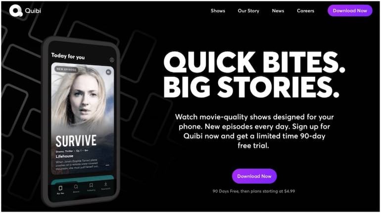 Short Video Streaming Service Quibi Comes To India Here S What Is