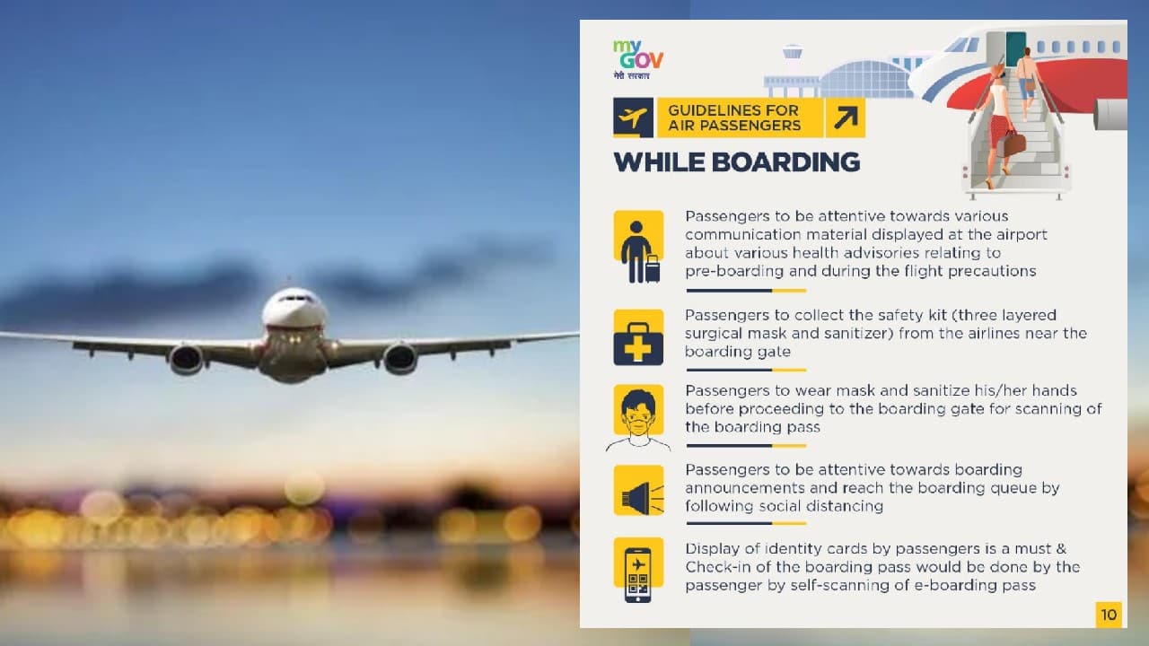 Guidelines for passengers while boarding. (Image: Government of India) Guidelines for passengers while boarding. (Image: Government of India)