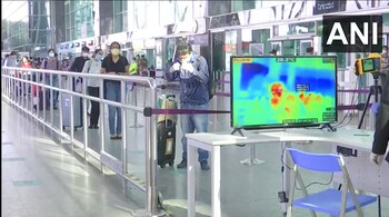 Karnataka | Thermal screening of passengers being done before their entry into airport terminal building at Kempegowda International airport, Bengaluru. (Image: ANI)